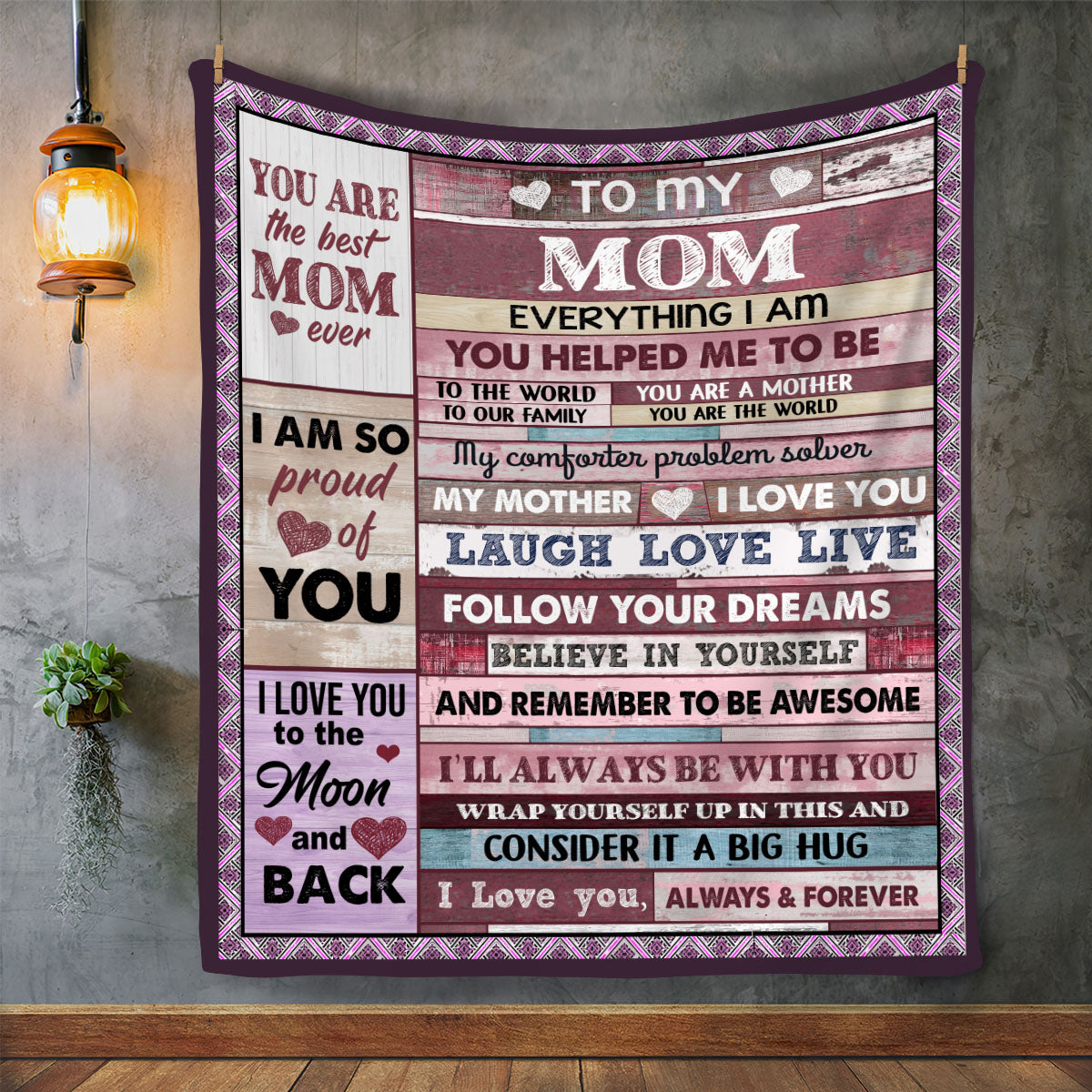 To My Mom - Everything I Am - Fleece Blanket/ Sherpa Blanket